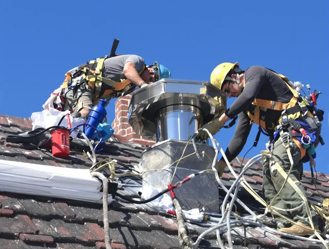 Protective chimney cap installed by Fort Mill Chimney Sweep in Fort Mill, SC