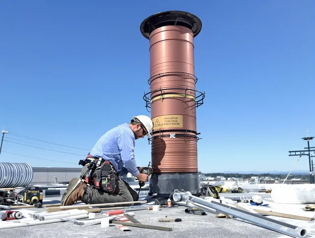Installed chimney liner by Fort Mill Chimney Sweep in Fort Mill, SC