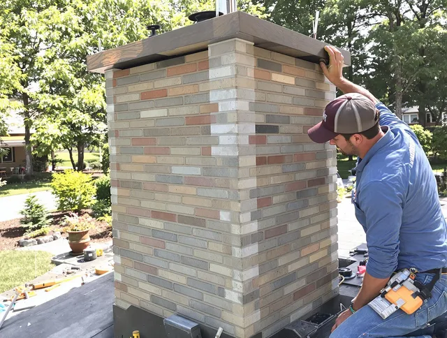 Fort Mill Chimney Sweep completing a modern chimney remodel in Fort Mill, SC