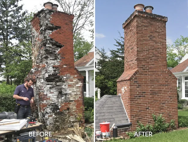 Fort Mill Chimney Sweep performing a full chimney restoration in Fort Mill, SC