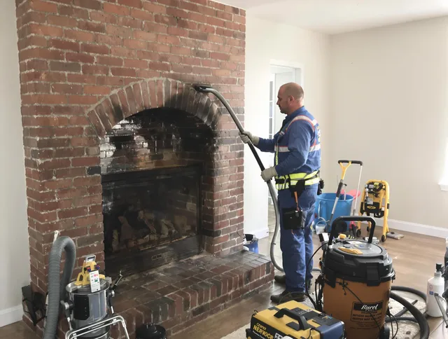 Fort Mill Chimney Sweep expert performing detailed chimney sweep in Fort Mill, SC