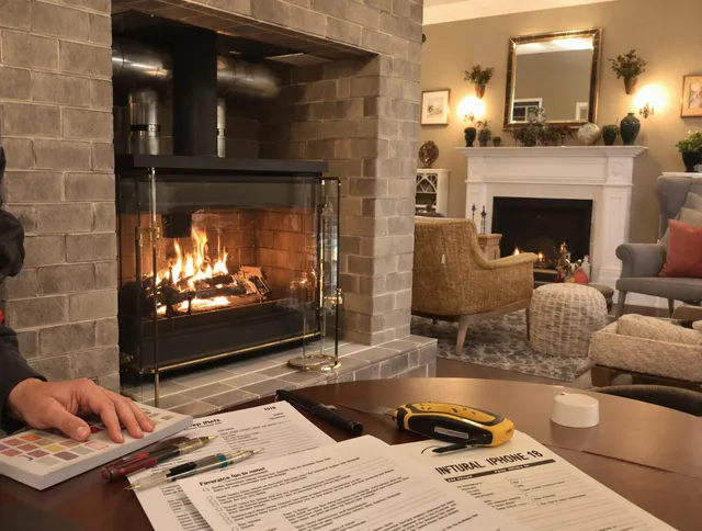 Fort Mill Chimney Sweep verifying fireplace safety measures in Fort Mill, SC