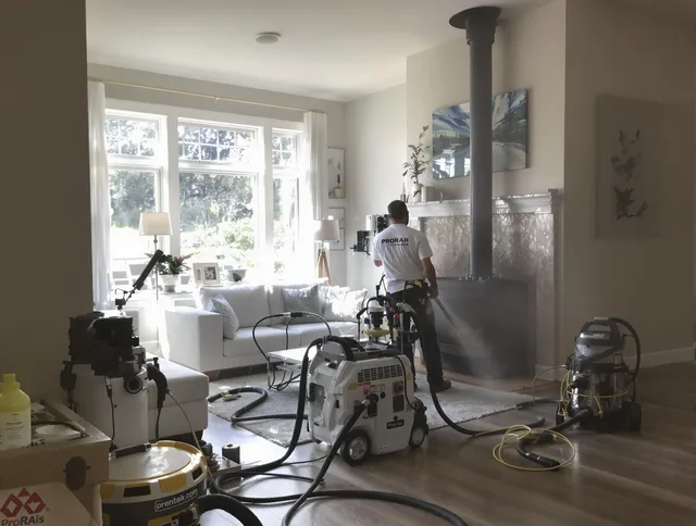 Soot removal service by Fort Mill Chimney Sweep for a fireplace in Fort Mill, SC